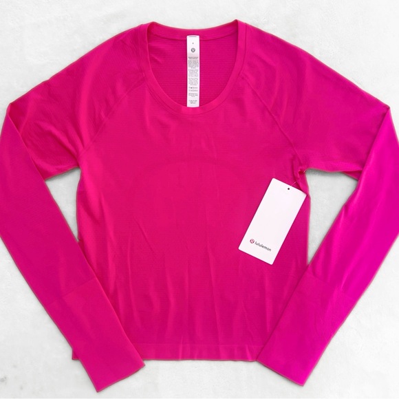 lululemon athletica Tops - NWT Lululemon Swiftly Long Sleeve 2.0 Race Length — Jeweled Magenta — Size 6